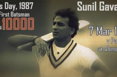 7th March 1987 Sunil Gavaskar