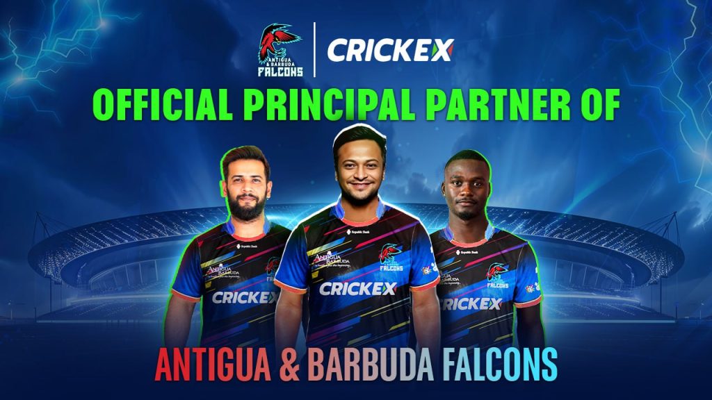 Crickex Becomes Official Principal Partner of Antigua and Barbuda Falcons this Caribbean Cricket Season 2025